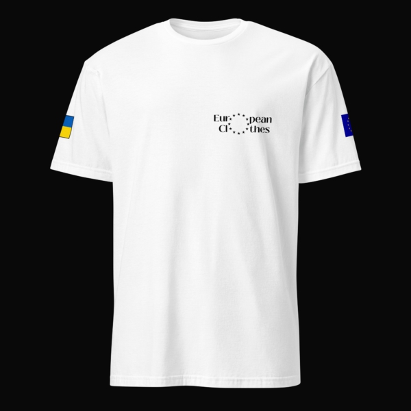 T-shirt with Ukrainian and European Flags